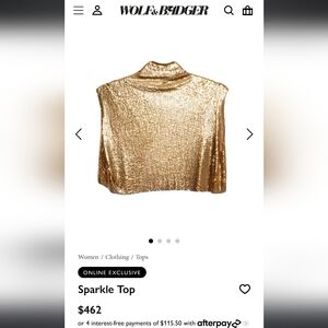 Gold sparkle top